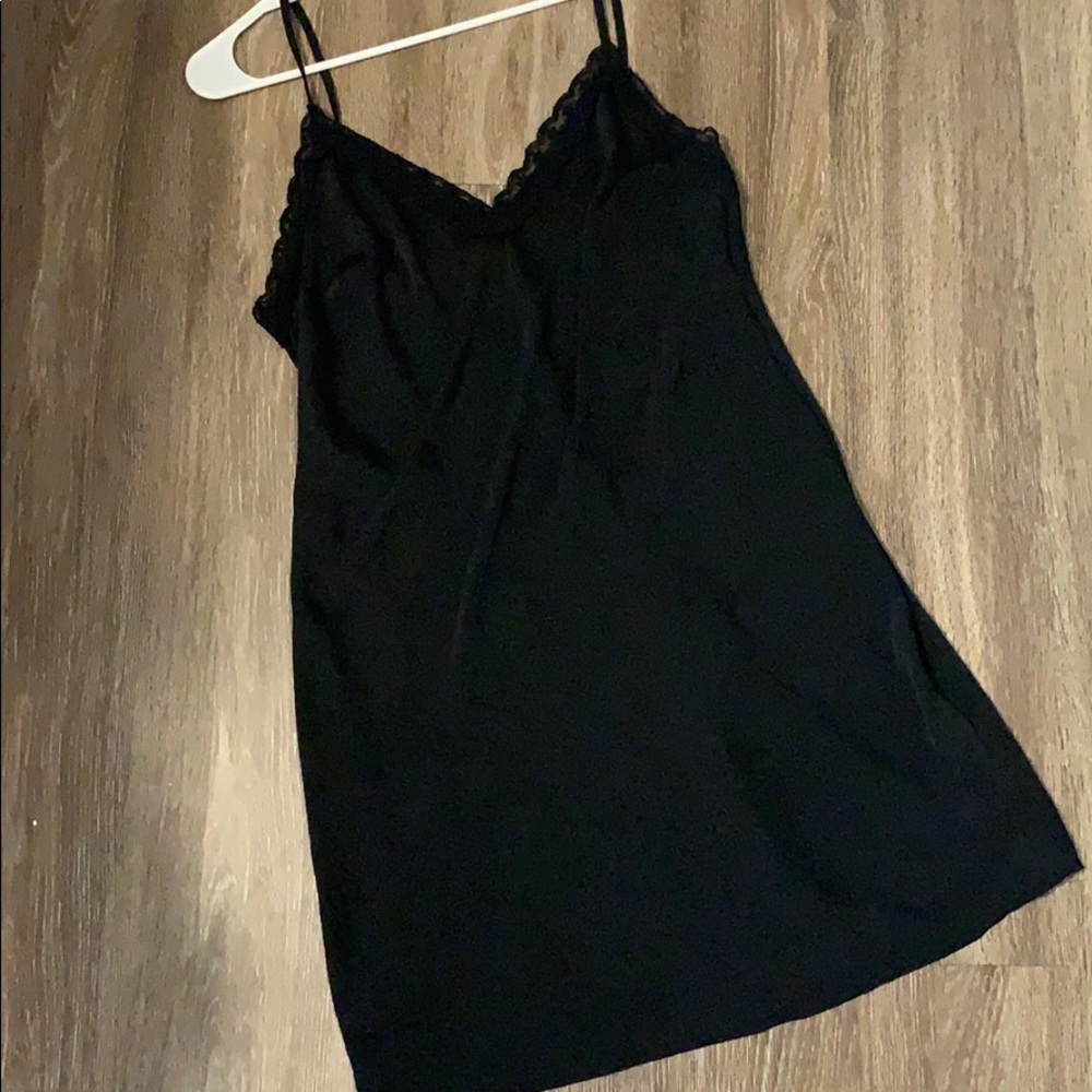 Black Satin Dress Slip